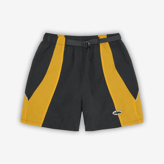 Corteiz RTW Spring Shorts - Black/Yellow