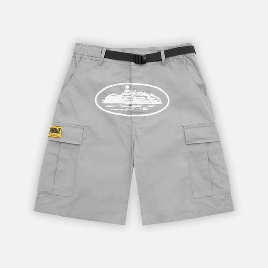 Corteiz OG Alcatraz Cargo Shorts - Grey