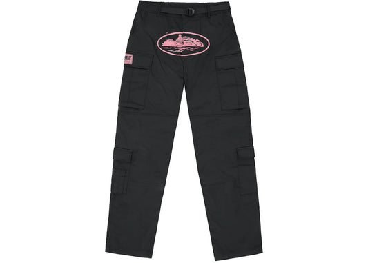 Corteiz Guerillaz Cargo Pants - Black/Pink