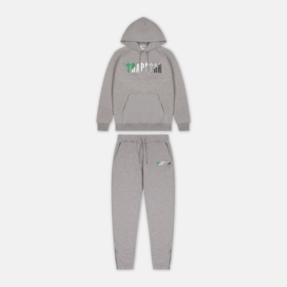 Trapstar Chenille Decoded Hooded Tracksuit - Black/Grey/Green